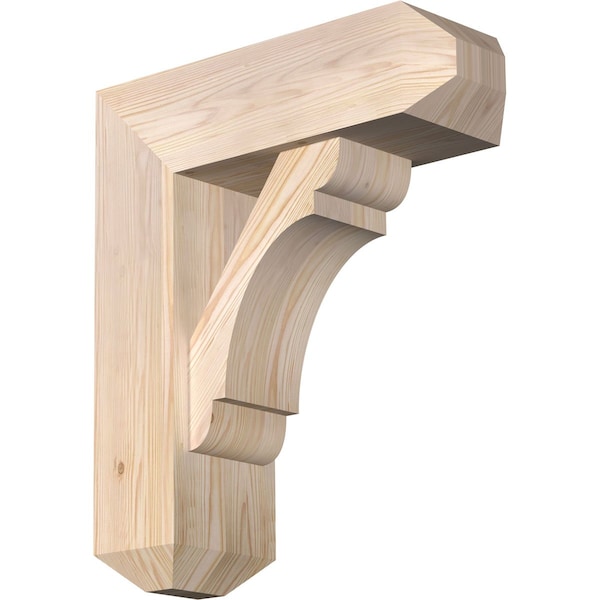 Ekena Millwork Olympic Craftsman Smooth Bracket w/ Offset Brace, Douglas Fir, 7 1/2"W x 22"D x 26"H BKT0806X22X26OLY04SDF - main
